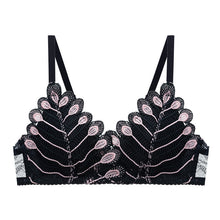 Load image into Gallery viewer, Crochet Thin Light Padded Leaf Design Bra