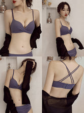 Load image into Gallery viewer, Double Stripped Medium Padded Bra & Panty Set