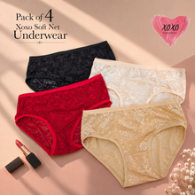 Load image into Gallery viewer, Pack of 4 Soft Net Underwear