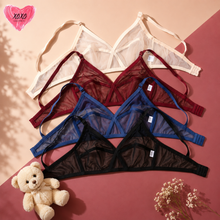 Load image into Gallery viewer, Pack of 4 Hollow Xoxo Soft Net Bra