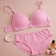 Load image into Gallery viewer, Bow Design Soft & Smooth Padded Bra & Panty Set