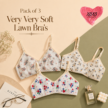 Load image into Gallery viewer, Pack of 3 Very Fine Quailty Lawn Bra's