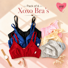 Load image into Gallery viewer, Pack of 6 Xoxo Daily Wear Cotton Bra's