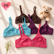Load image into Gallery viewer, Pack of 4 Fine Quailty Cool Colors Breathable Bra
