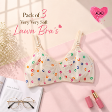 Load image into Gallery viewer, Pack of 3 Very Fine Quailty Lawn Bra's