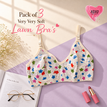Load image into Gallery viewer, Pack of 3 Very Fine Quailty Lawn Bra's