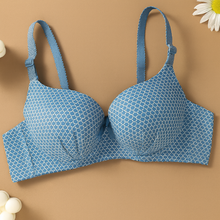 Load image into Gallery viewer, Dotted Cotton Medium Padded Laced Wired Pushup Bra