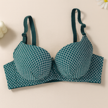Load image into Gallery viewer, Dotted Cotton Medium Padded Laced Wired Pushup Bra
