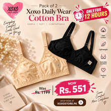 Load image into Gallery viewer, Pack of 2 Xoxo Daily Wear Cotton Bra