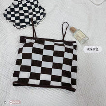 Load image into Gallery viewer, Chess Design Light Padded Camisole/Long Bra