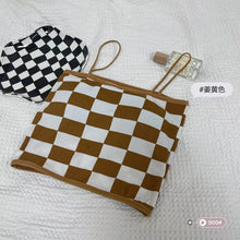 Load image into Gallery viewer, Chess Design Light Padded Camisole/Long Bra