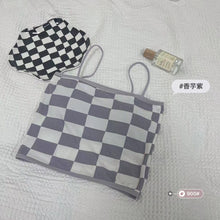 Load image into Gallery viewer, Chess Design Light Padded Camisole/Long Bra