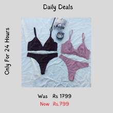 Load image into Gallery viewer, Very Soft & Smooth Non Padded Bra & Thongs Set ( SHEIN)