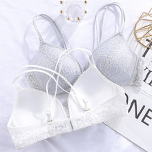 Load image into Gallery viewer, Double Stripped Laced Light Padded Daily Wear Bra