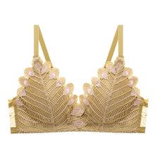 Load image into Gallery viewer, Crochet Thin Light Padded Leaf Design Bra