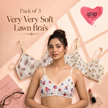 Load image into Gallery viewer, Pack of 3 Very Fine Quailty Lawn Bra's