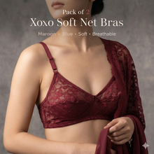 Load image into Gallery viewer, Pack of 2 Xoxo ColorFull Soft Net Bra's
