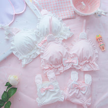 Load image into Gallery viewer, Rabbit Ears Design Very Elagant Soft Light Padded Bra Set