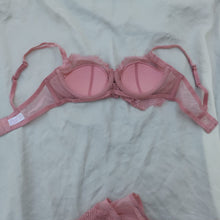 Load image into Gallery viewer, Very Thin Padded Half Cup Pushup Wired Net Bra & Panty Set