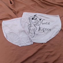 Load image into Gallery viewer, Back Side Cute Kitten Written Soft Underwear