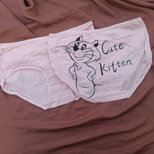 Load image into Gallery viewer, Back Side Cute Kitten Written Soft Underwear