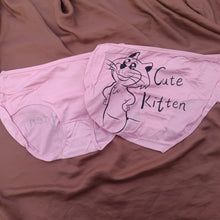 Load image into Gallery viewer, Back Side Cute Kitten Written Soft Underwear