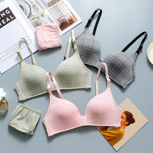 Load image into Gallery viewer, Check Design Very Soft & Smooth Bra & Underwear Set