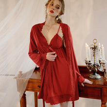 Load image into Gallery viewer, Four Piece Silk Gown Nighty (702)
