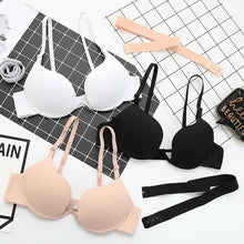 Load image into Gallery viewer, Deep U-Shaped Push-Up Low-Cut Backless Bra