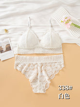 Load image into Gallery viewer, French Style Lower Elastic Strips Light Padded Fancy Bra Set