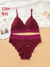 Load image into Gallery viewer, French Style Lower Elastic Strips Light Padded Fancy Bra Set