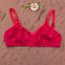 Load image into Gallery viewer, Embroidered Flower Design Very Soft Cotton Non Padded Daily Bra