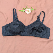 Load image into Gallery viewer, Embroidered Flower Design Very Soft Cotton Non Padded Daily Bra