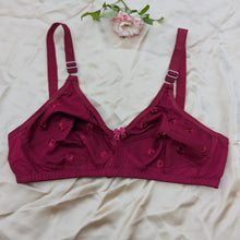 Load image into Gallery viewer, Embroidered Flower Design Very Soft Cotton Non Padded Daily Bra