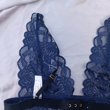 Load image into Gallery viewer, Blue Net Fancy Bra Set
