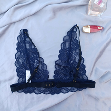 Load image into Gallery viewer, Blue Net Fancy Bra Set
