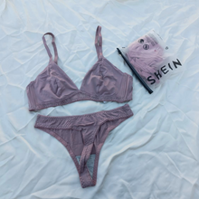 Load image into Gallery viewer, Very Soft &amp; Smooth Non Padded Bra &amp; Thongs Set ( SHEIN)
