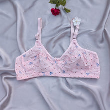 Load image into Gallery viewer, Basic Cotton Flower Design Non Padded Bra
