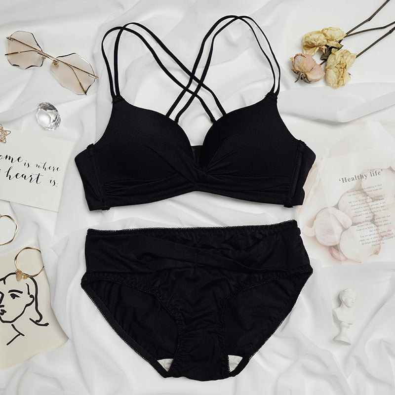 Double Stripped Medium Padded Bra & Panty Set