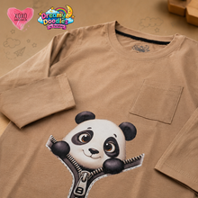 Load image into Gallery viewer, Dreamy Doodles Panda Zip-Up Design Boys Full-Sleeve Top

