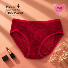 Load image into Gallery viewer, Pack of 4 Soft Net Underwear
