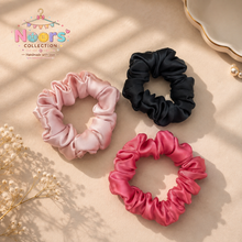 Load image into Gallery viewer, Pack of 3 Scrunchies By Noor With Pouch
