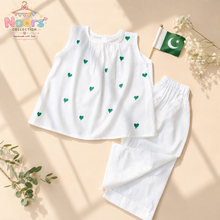 Load image into Gallery viewer, 14 August Kids Suit By Noor With Free Scrunchie
