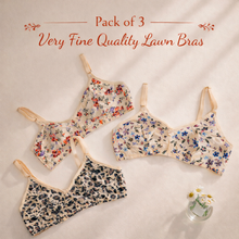 Load image into Gallery viewer, Pack of 3 Very Fine Quailty Lawn Bra's
