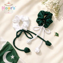 Load image into Gallery viewer, Pack of 2 14 August Theme Scrunchies by Noor
