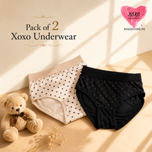 Load image into Gallery viewer, Pack of 2 Xoxo Dotted Underwear
