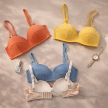 Load image into Gallery viewer, Double Padded Removeable Straps Smooth Pushup  Bra
