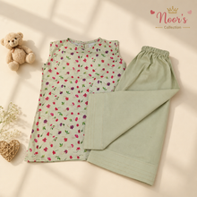 Load image into Gallery viewer, Kids Floral Cotton Top &amp; Trouser Set – Noor’s Collection
