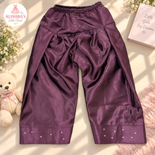 Load image into Gallery viewer, Alishba’s Little Closet – Elegant Plum 4-Piece Party Dress Set
