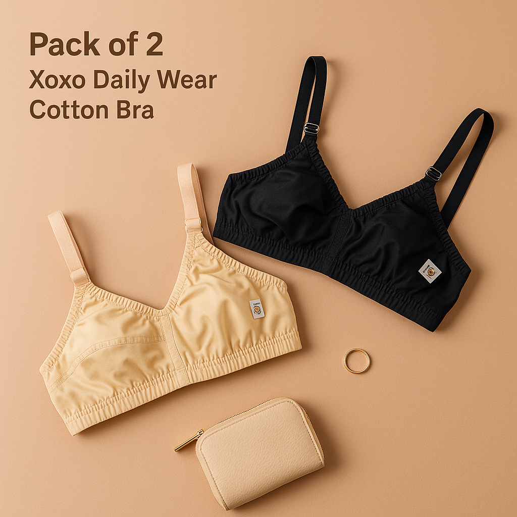Pack of 2 Xoxo Daily Wear Cotton Bra